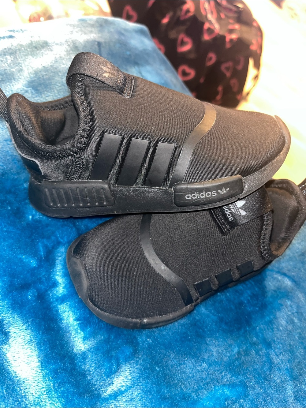 adidas Kids Black Slip-On Athletic Sneakers